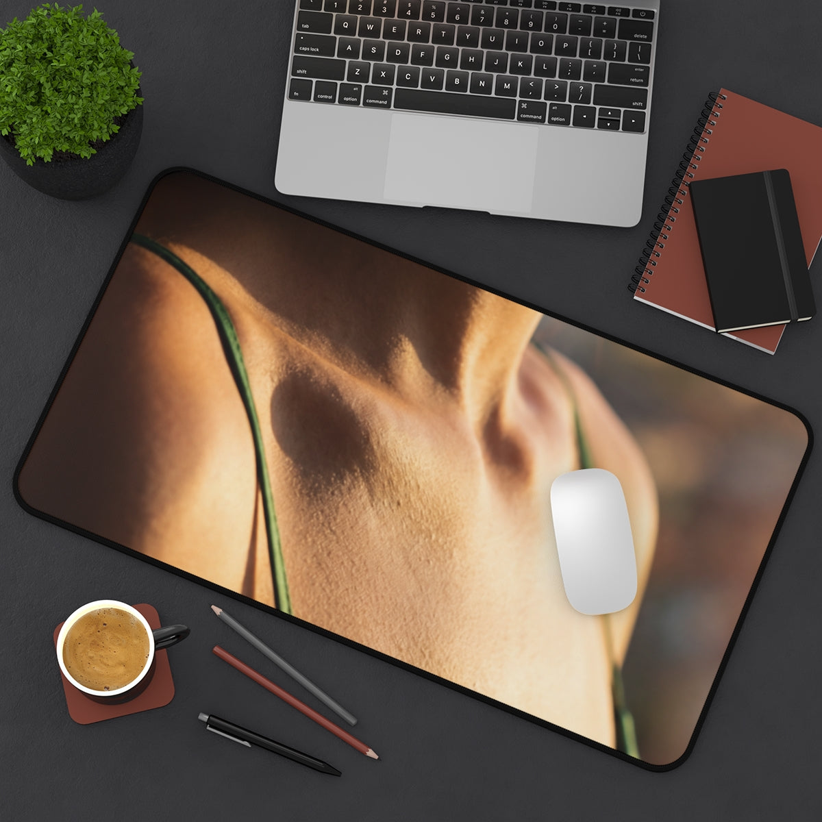 Desk Mat - Cinematic Emerald Elegance