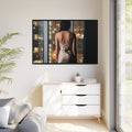 Matte Canvas, Framed - Rainy City lights Glow — Black /... |...