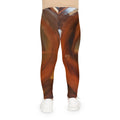 Kids Leggings with Amber Glow Sphere Art