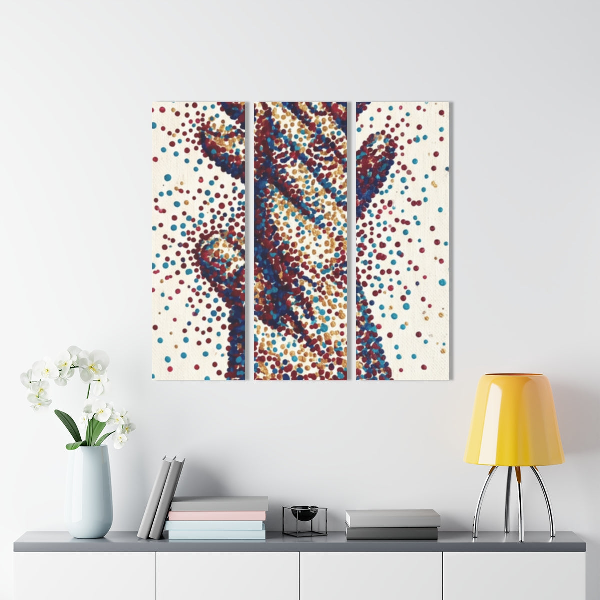 Acrylic Prints - Interlocking Hands Pointillist Art —... |...