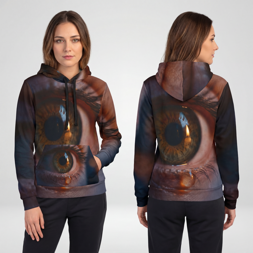 Athletic Hoodie - Luminous Tear Design