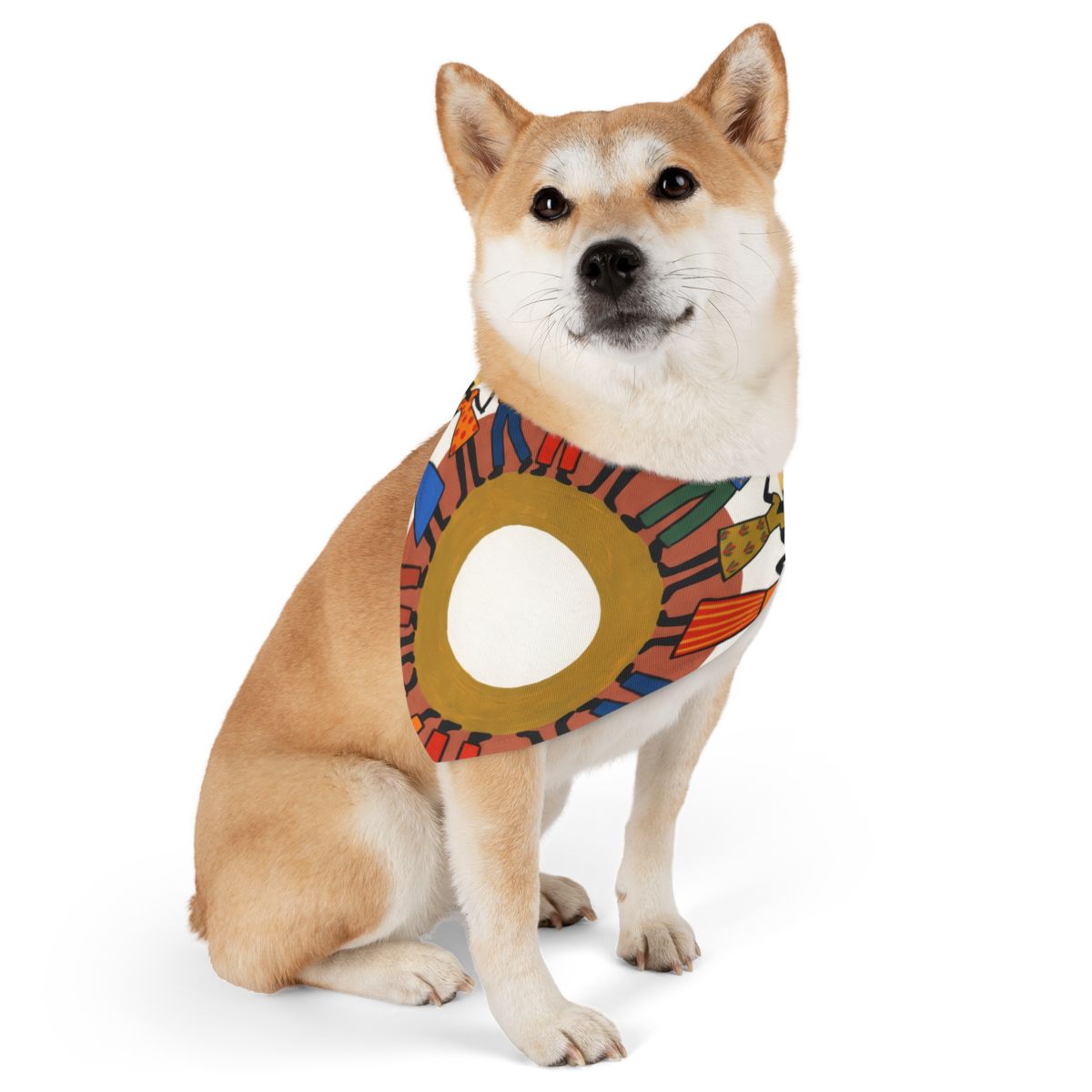 Pet Bandana Collar - Unity Mandala Folk Art | Echovira...