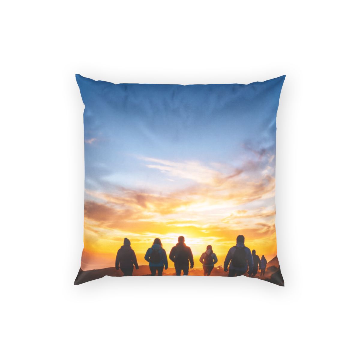 Poly Velvet Pillow - Epic Mountain Sunrise
