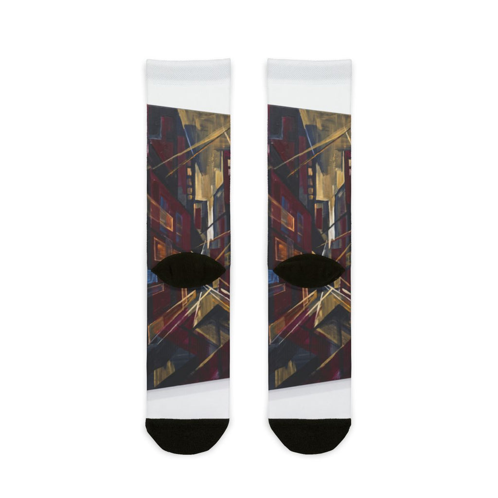 Sublimation Crew Socks - Urban Lines | Echovira Gallery