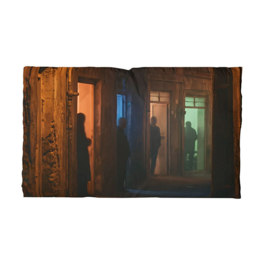 Microfiber Pillowcase - Shadowed Alleyway Mystery Art Print