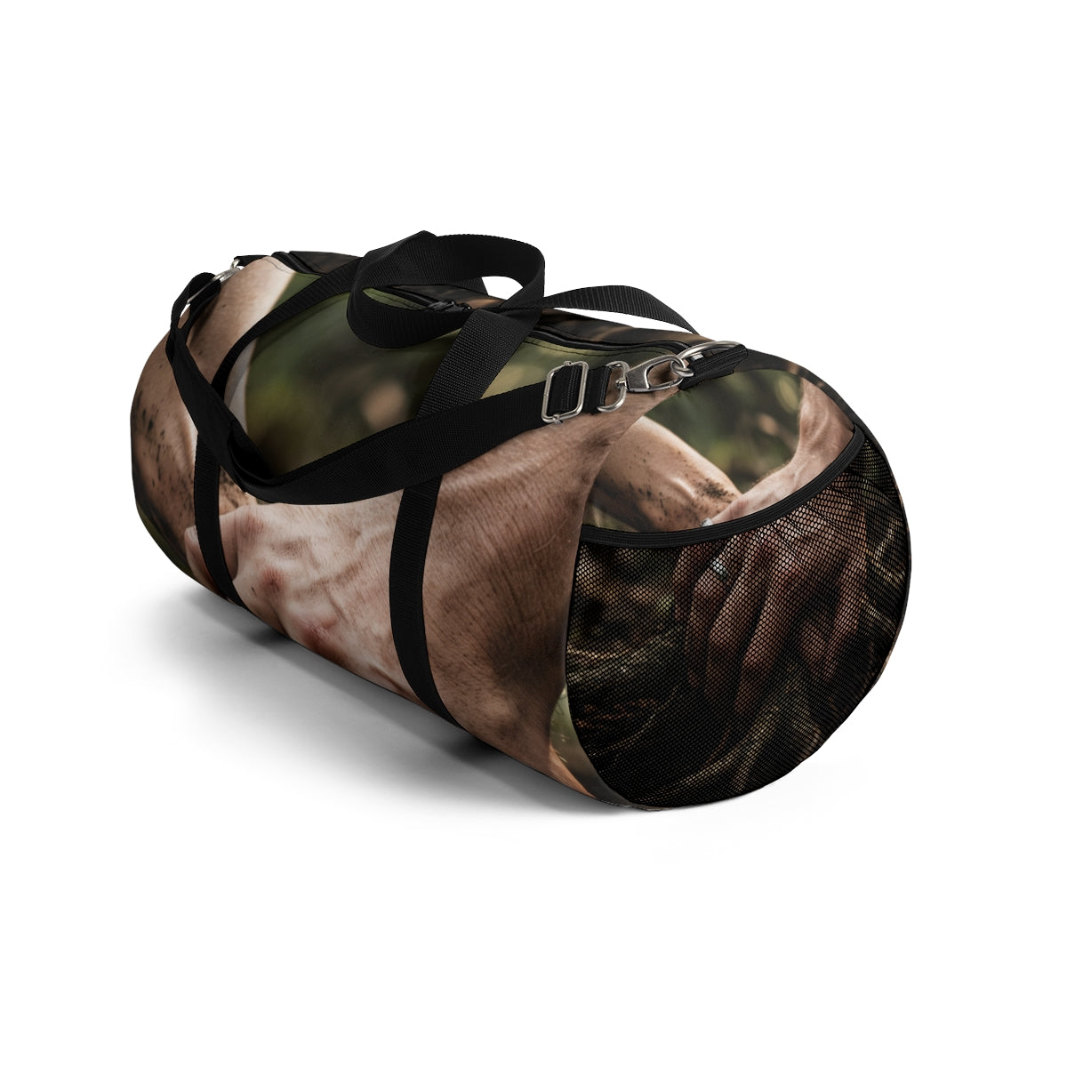 Duffel Bag with Forest Roots and Hands Art
