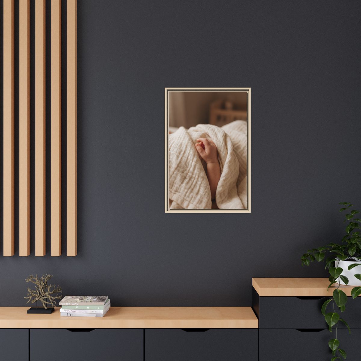 Matte Canvas, Framed - Neutral Nursery