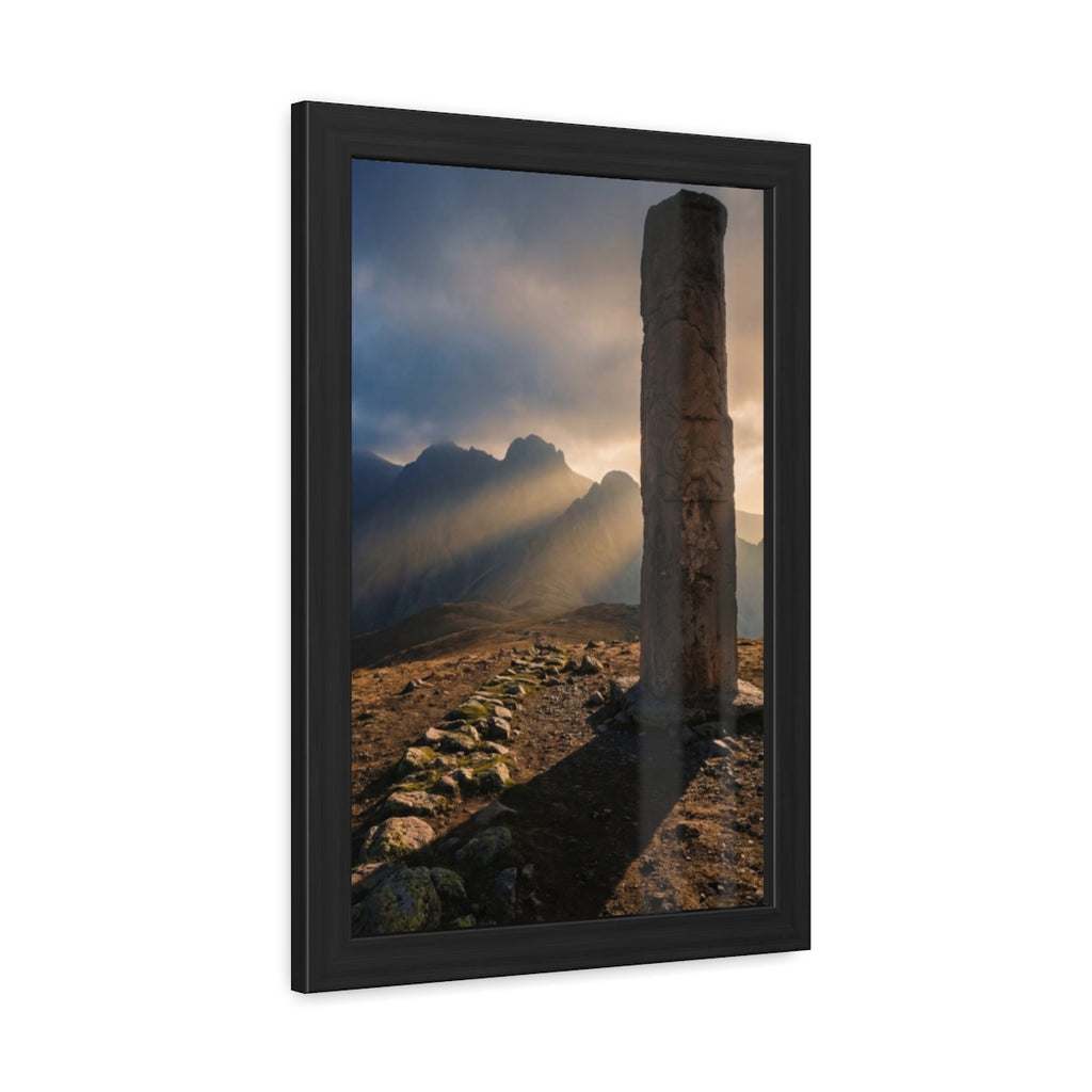 Framed Posters - Mystic Monolith Ancient Persian Mountain......