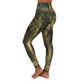 High Waisted Leggings - Overgrown Temple | Echovira Gallery