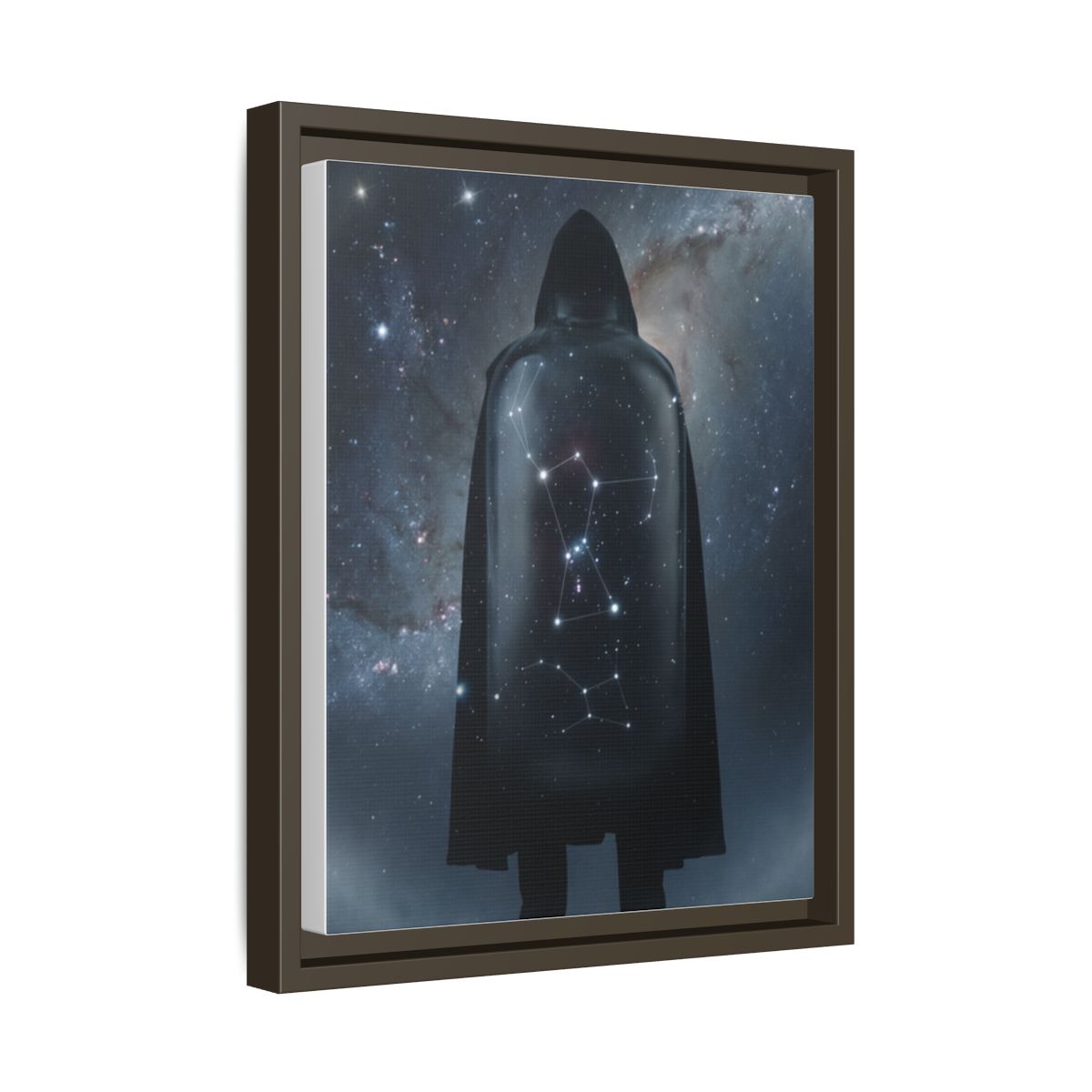 Framed Matte Canvas - Cosmic Sentinel — Espresso / 1.25" (8×10, 9×12, 11×14, 12×16, 10×20, 12×18, 16×20, 16×24, 18×24, 12×36, 20×24, 16×32, 20×30, 24×30, 24×32, 16×48, 24×36, 24×48, 30×40, 20×60, 32×48, 30×60 & 40×60)