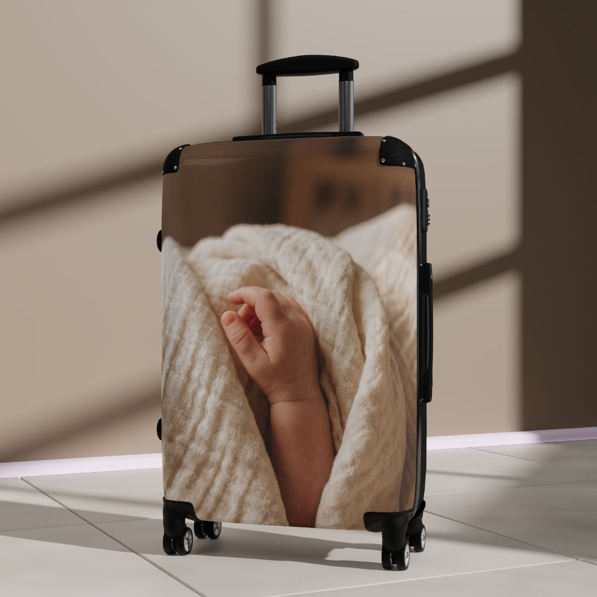 Suitcase - Calm Linen Journey Travel Gear | Echovira Gallery