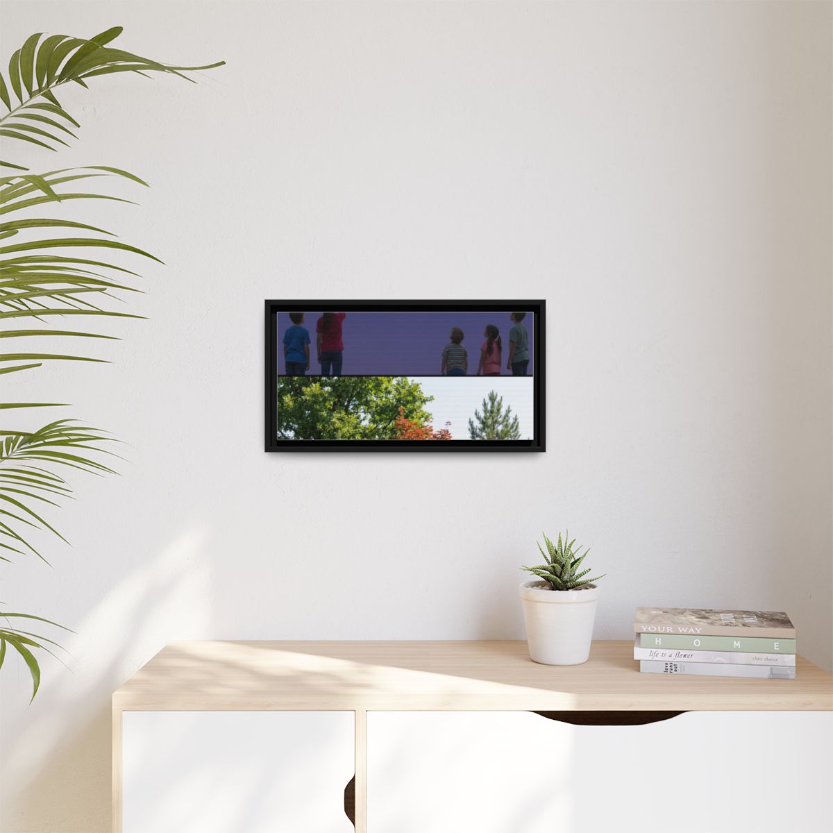 Matte Canvas, Framed - Stardust & Forest Discovery — Black /...