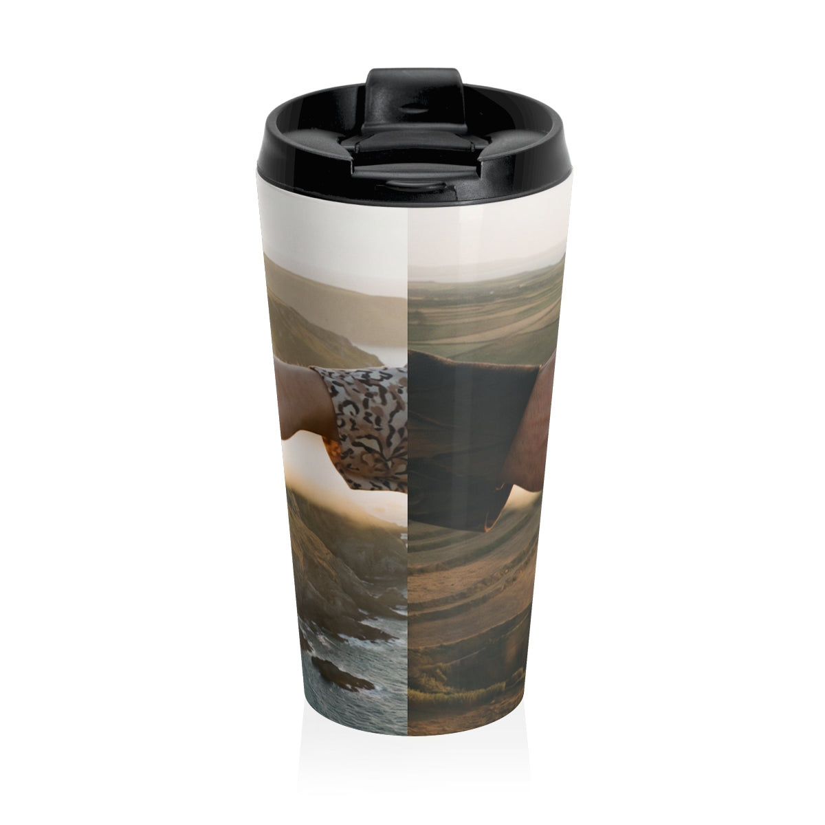 Stainless Steel Travel Mug - The Infinite Touch | Ethereal...