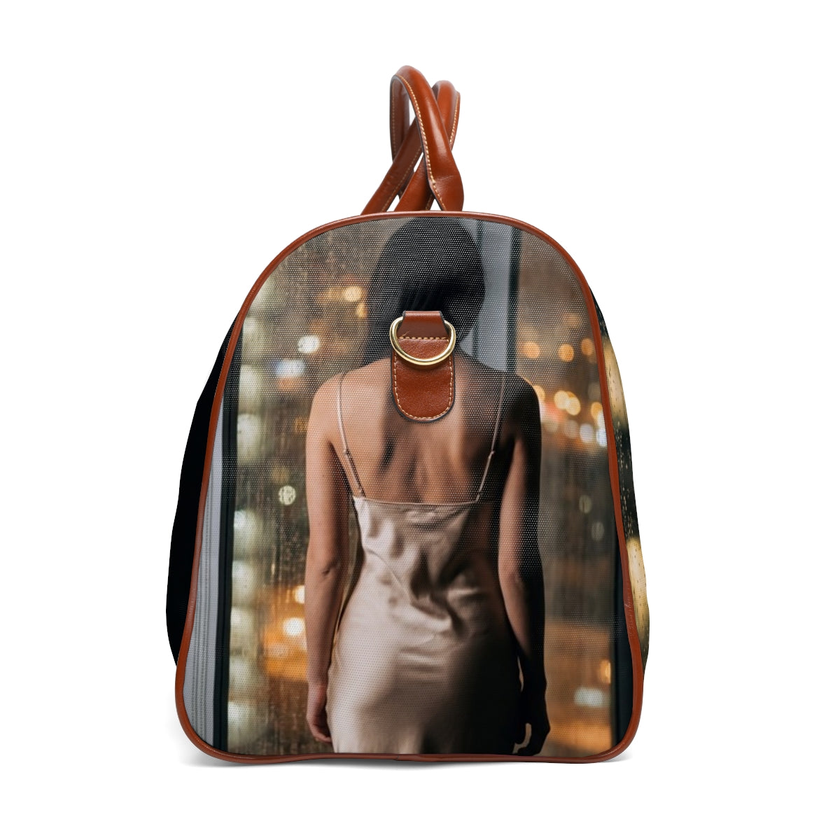 Waterproof Travel Bag - Rainy City Lights | Echovira Gallery