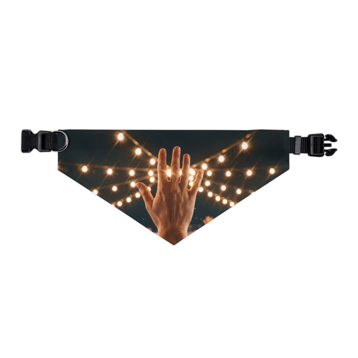 Pet Bandana Collar - Golden Festival Lights Hand Celebration...