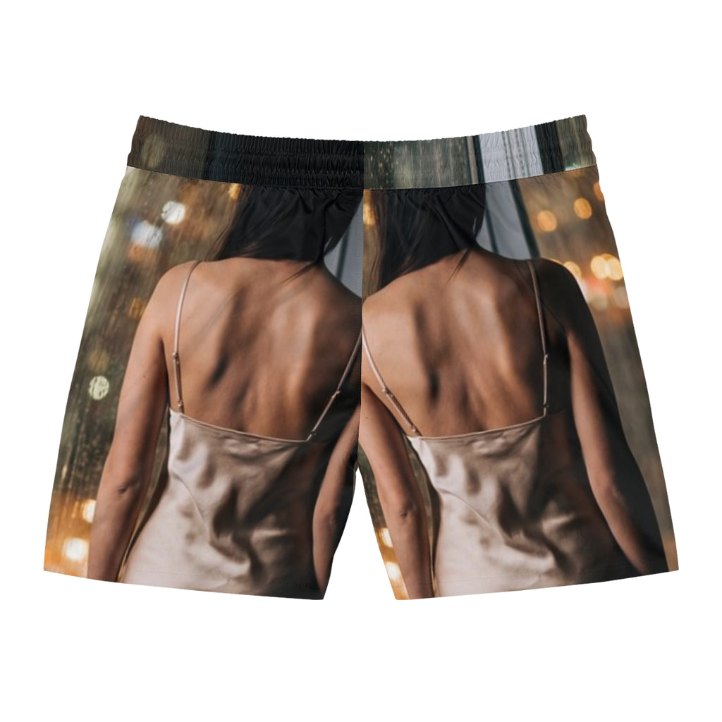 Men's Mid-Length Swim Shorts - Rainscape Night | Echovira...