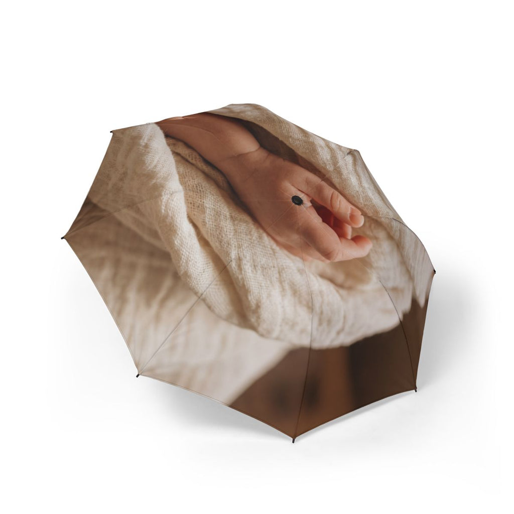 Foldable Umbrella - Soft Cream Canopy