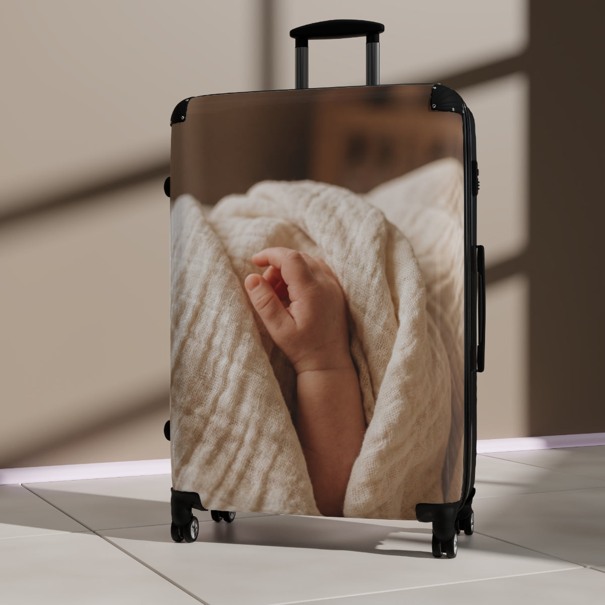 Suitcase - Calm Linen Journey Travel Gear | Echovira Gallery