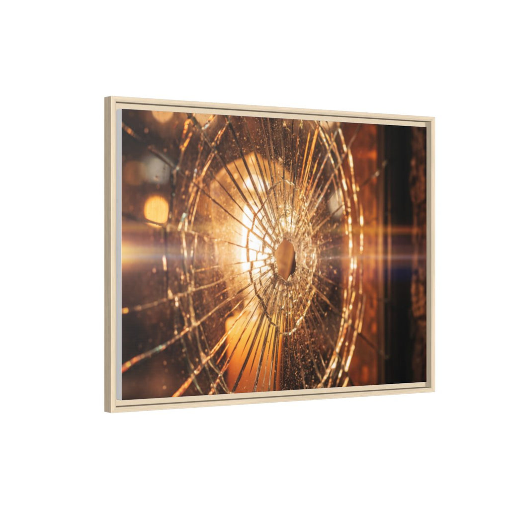 Framed Matte Canvas - Shattered Glass — Natural / 1.25"