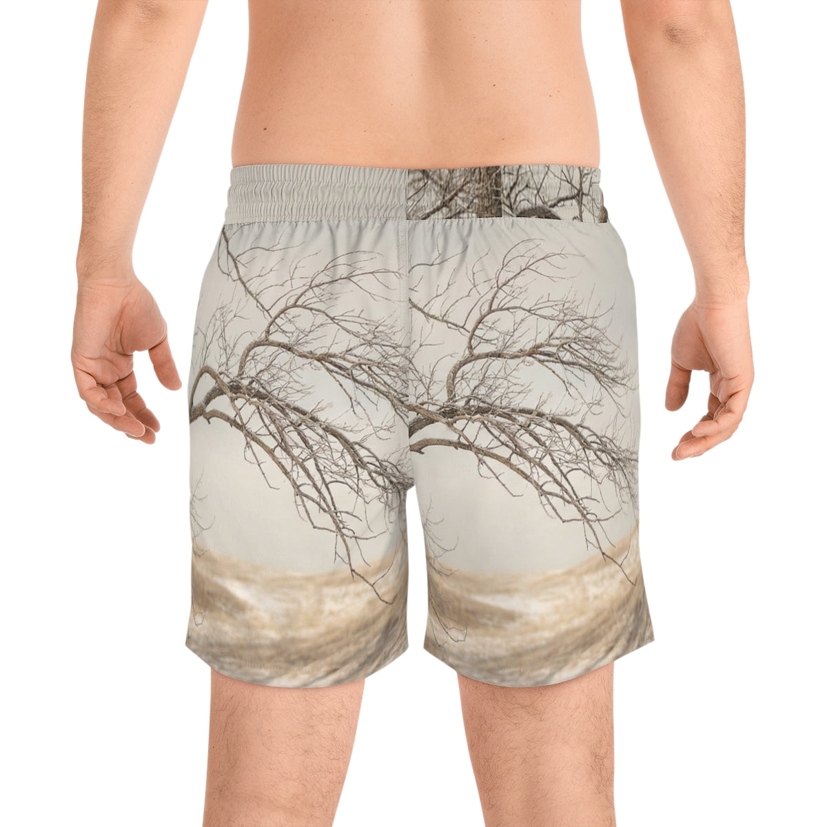 Men's Mid-Length Swim Shorts - Winter Branch Solitude... |...