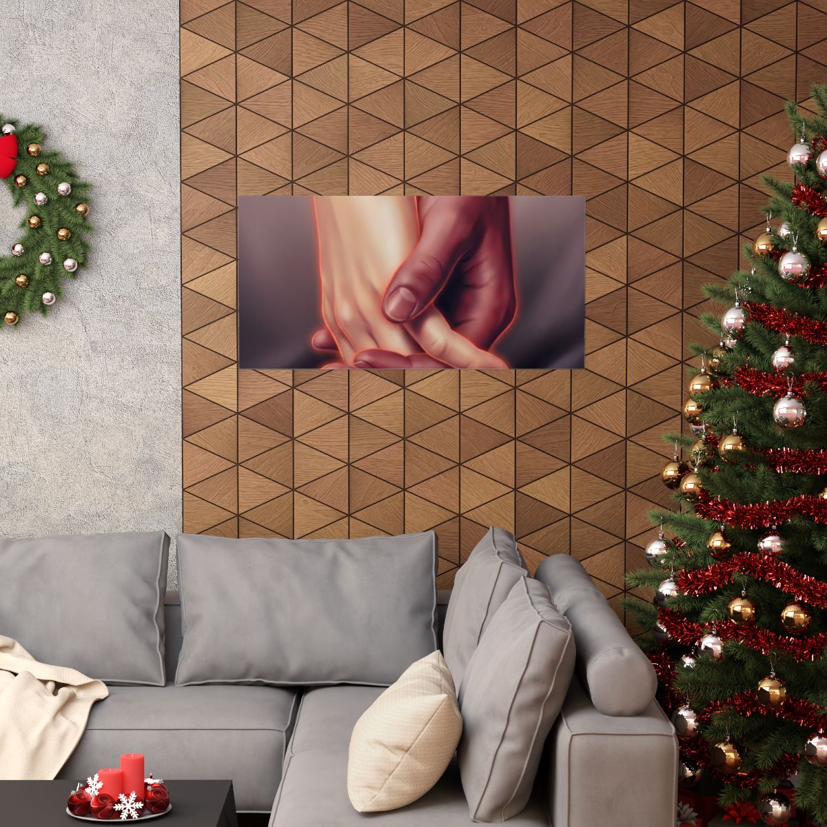 Matte Horizontal Posters - Ethereal Connection Holding Hands...