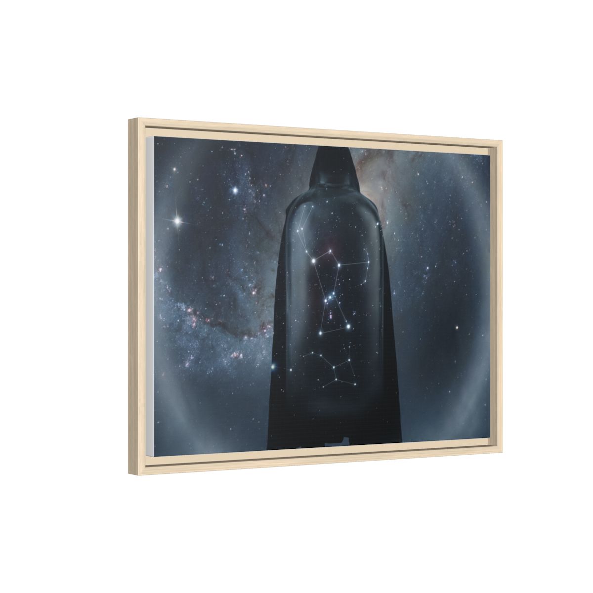 Framed Matte Canvas - Cosmic Sentinel — Natural / 1.25" (10×8, 12×9, 14×11, 16×12, 20×10, 18×12, 20×16, 24×16, 24×18, 36×12, 24×20, 32×16, 30×20, 30×24, 32×24, 48×16, 36×24, 48×24, 40×30, 60×20, 48×32, 60×30 & 60×40)