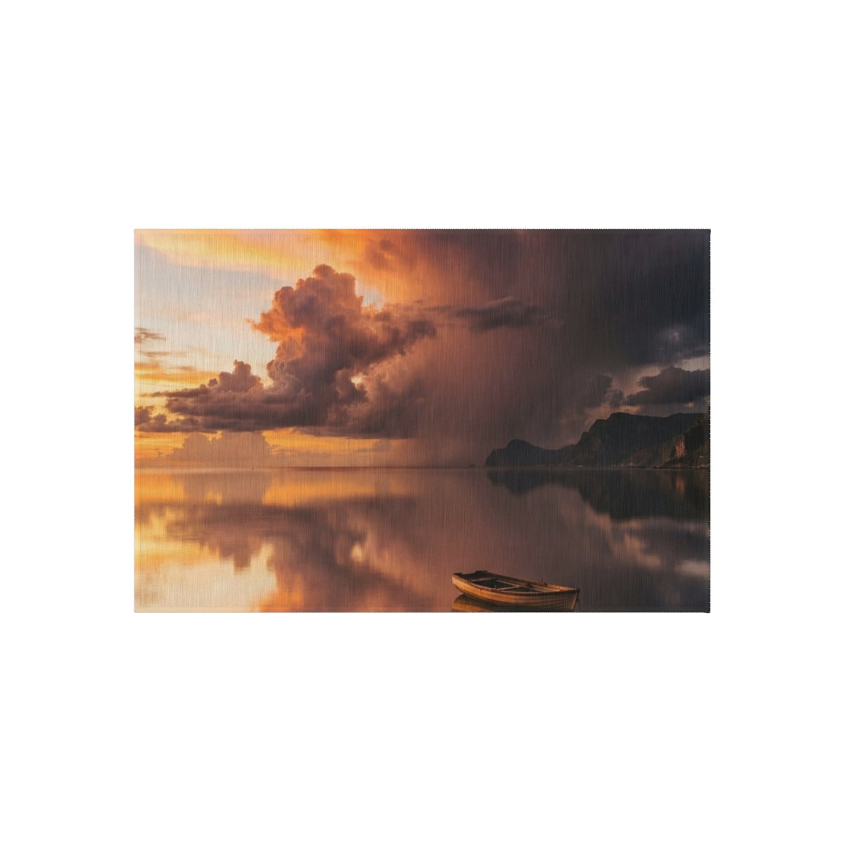 Outdoor Rug - Sunset Storm Horizon Patio Accent | Echovira...