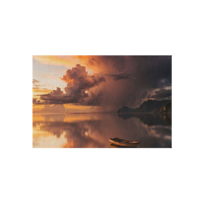 Outdoor Rug - Sunset Storm Horizon Patio Accent | Echovira...
