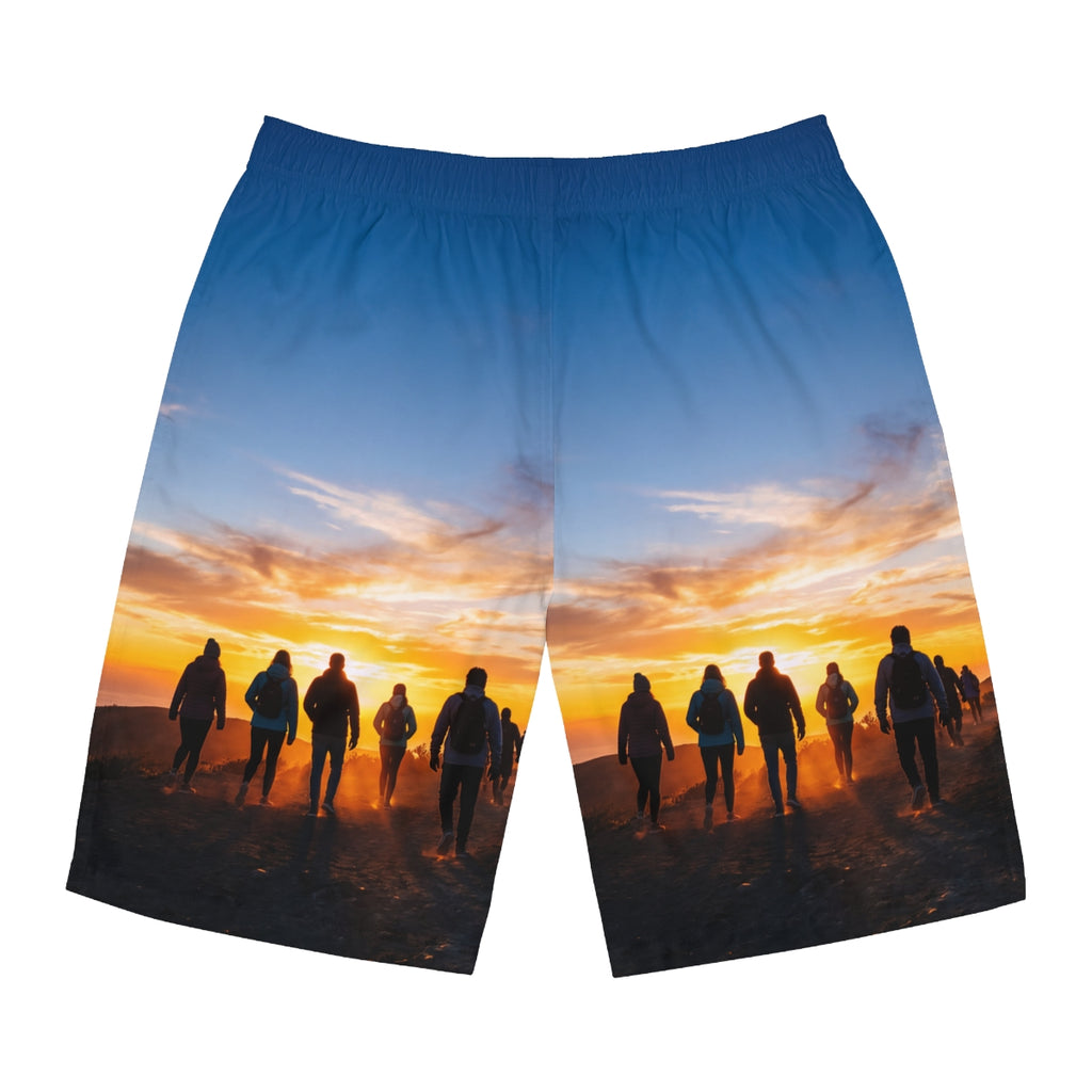 Men's Board Shorts - Epic Mountain Sunrise