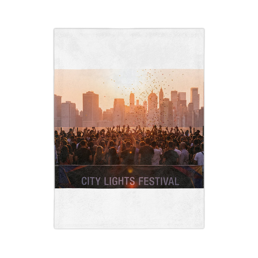Velveteen Microfiber Blanket - City Lights | Echovira...