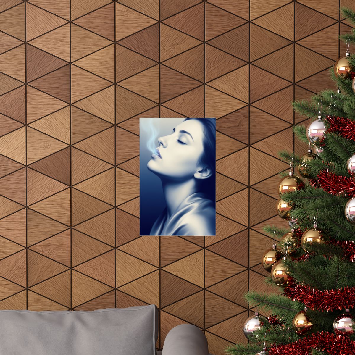 Matte Vertical Poster - Ethereal Blue Somnium Portrait (8×10...