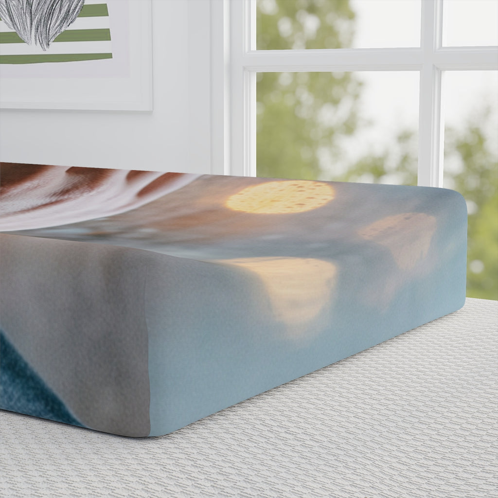Baby Changing Pad Cover with Rainy Window Art