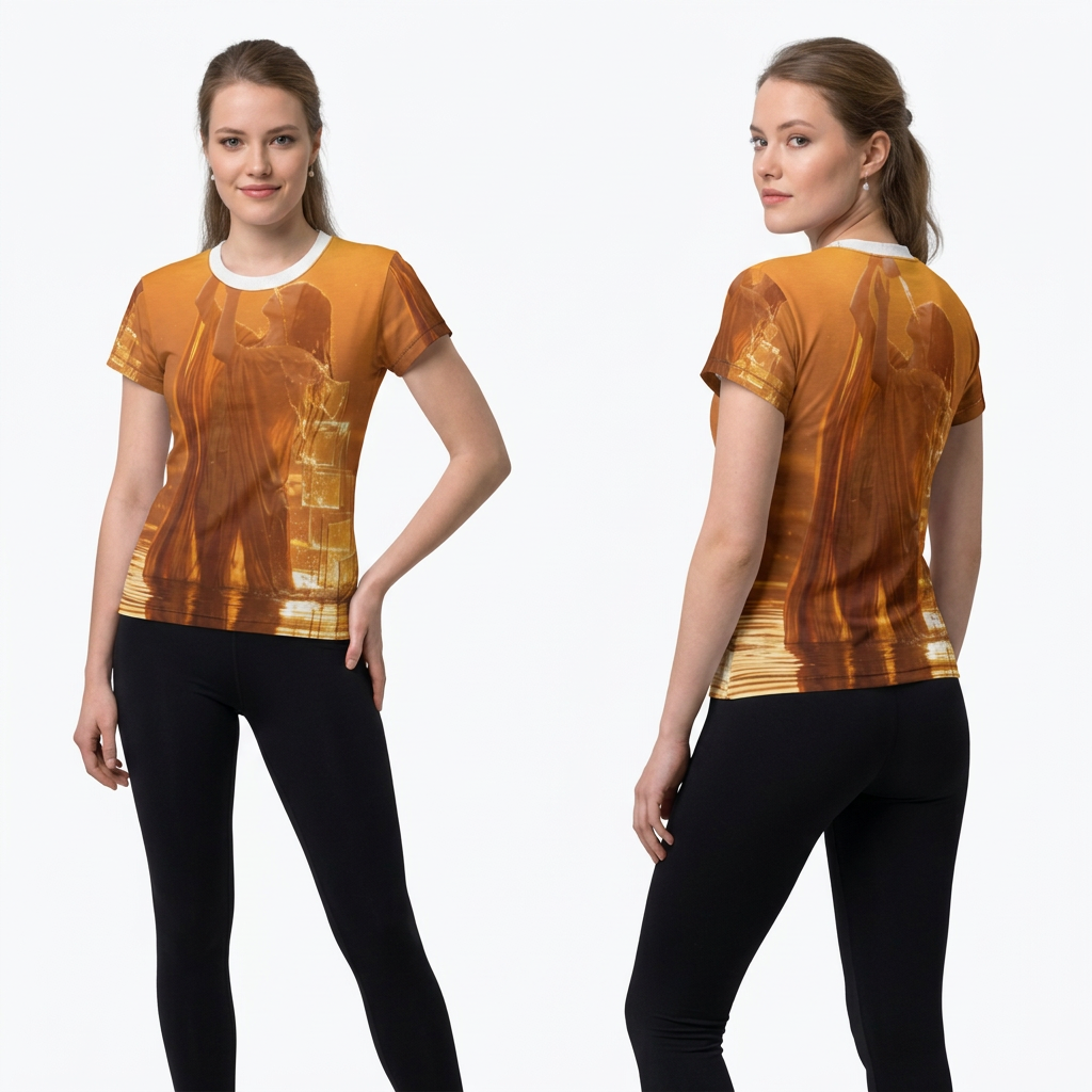 Women's Cut & Sew Tee Golden Water Ritual