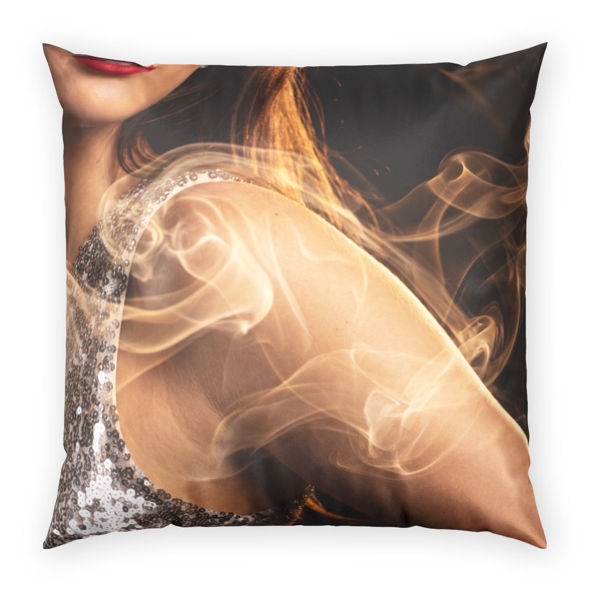 Poly Velvet Pillow - Amber Nightfall | Echovira Gallery
