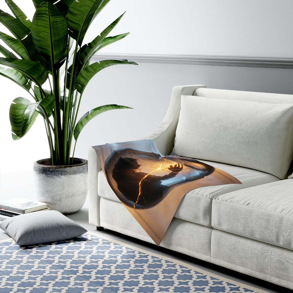 Golden Kintsugi Sphere Baby Swaddle Blanket