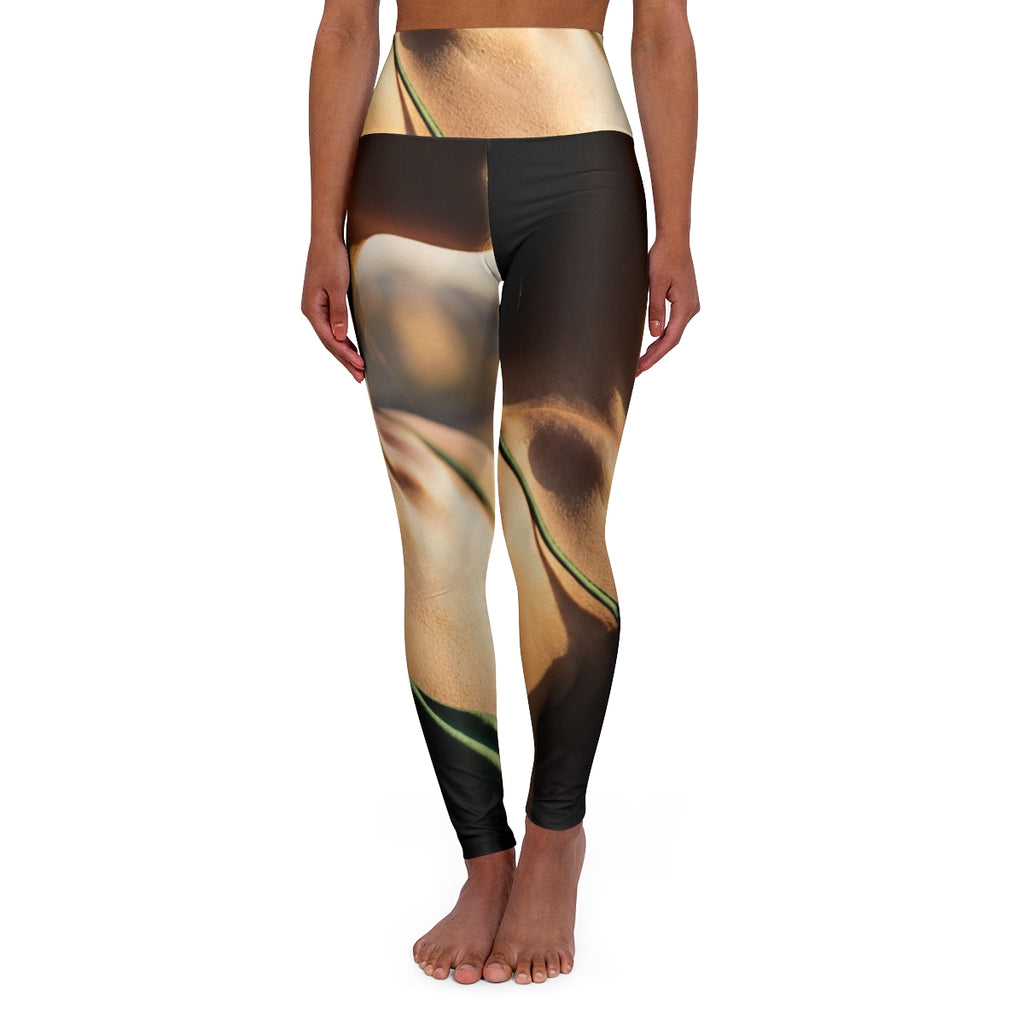 Yoga Leggings - Sunlit Emerald Flow