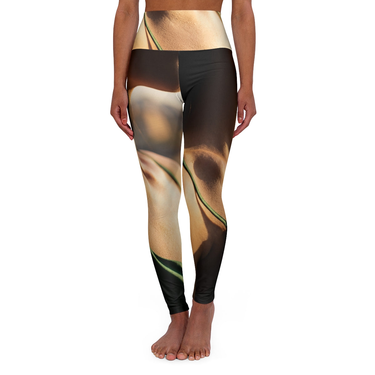 Yoga Leggings - Sunlit Emerald Flow