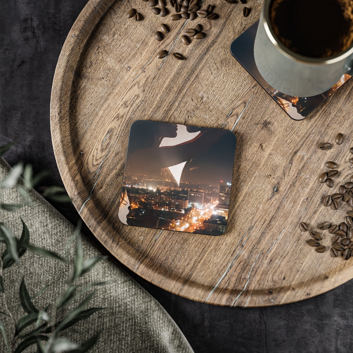 Coasters - Midnight City Romance (4pc) (1 & 4 pcs) |...