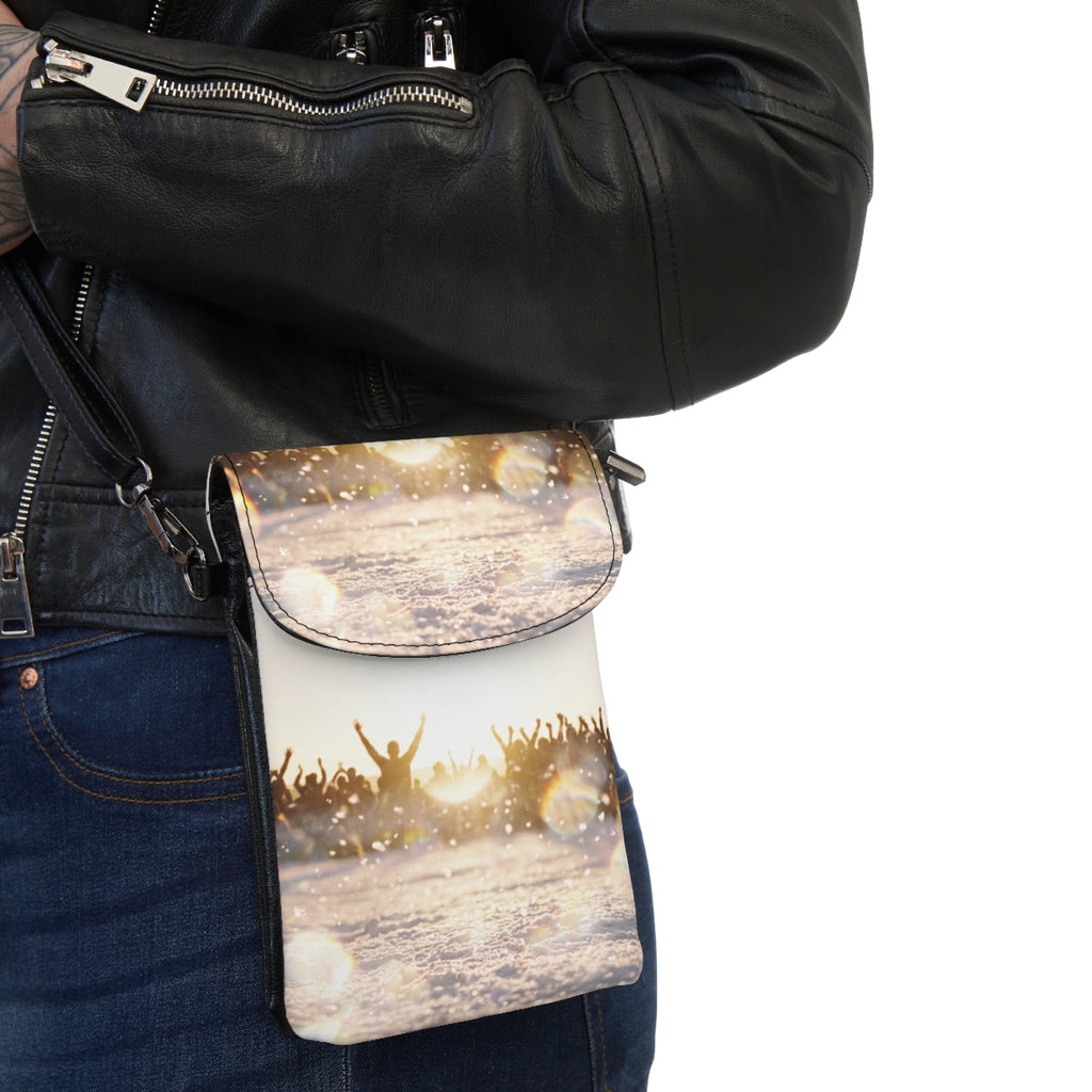 Golden Hour Crowd Small Cell Phone Wallet