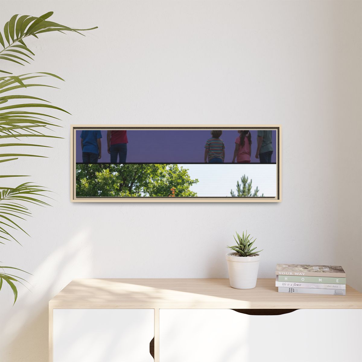 Matte Canvas, Framed - Stardust & Forest Discovery — Natural...