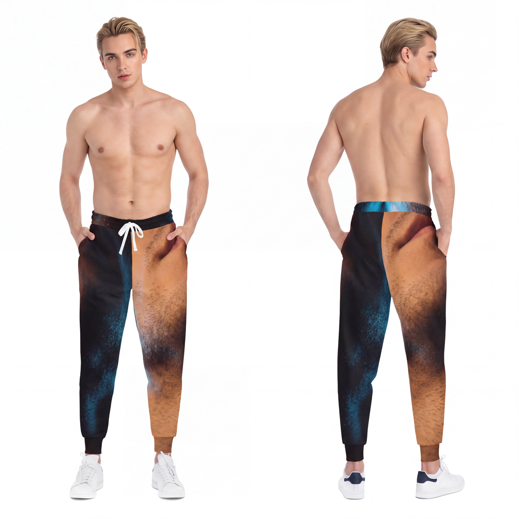 Men's Athletic Joggers - Midnight Glow Portrait | Echovira...