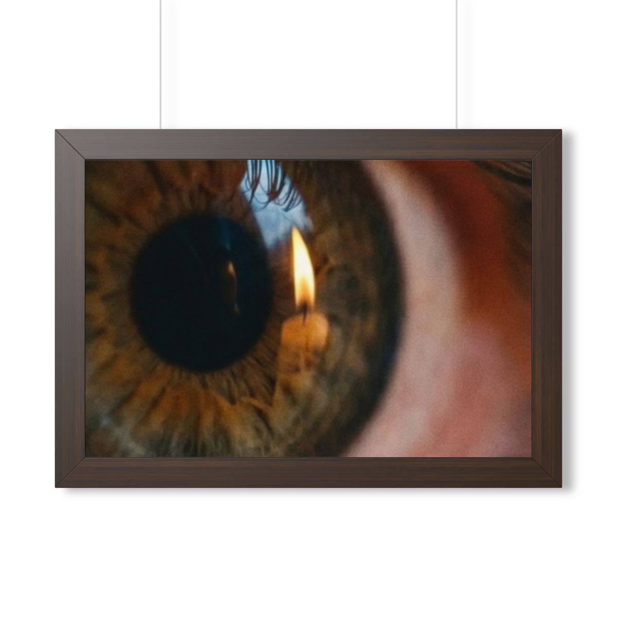 Framed Horizontal Poster - Amber Iris Reflection Fine Art......