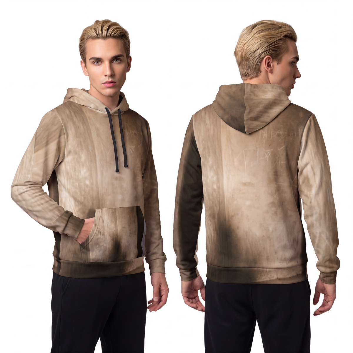 Men's Athletic Hoodie - Shadows of the Citadel moody... |...