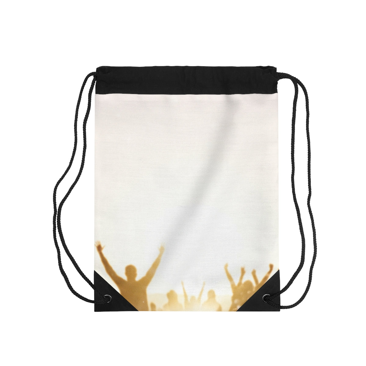 Golden Hour Crowd Celebration Drawstring Bag