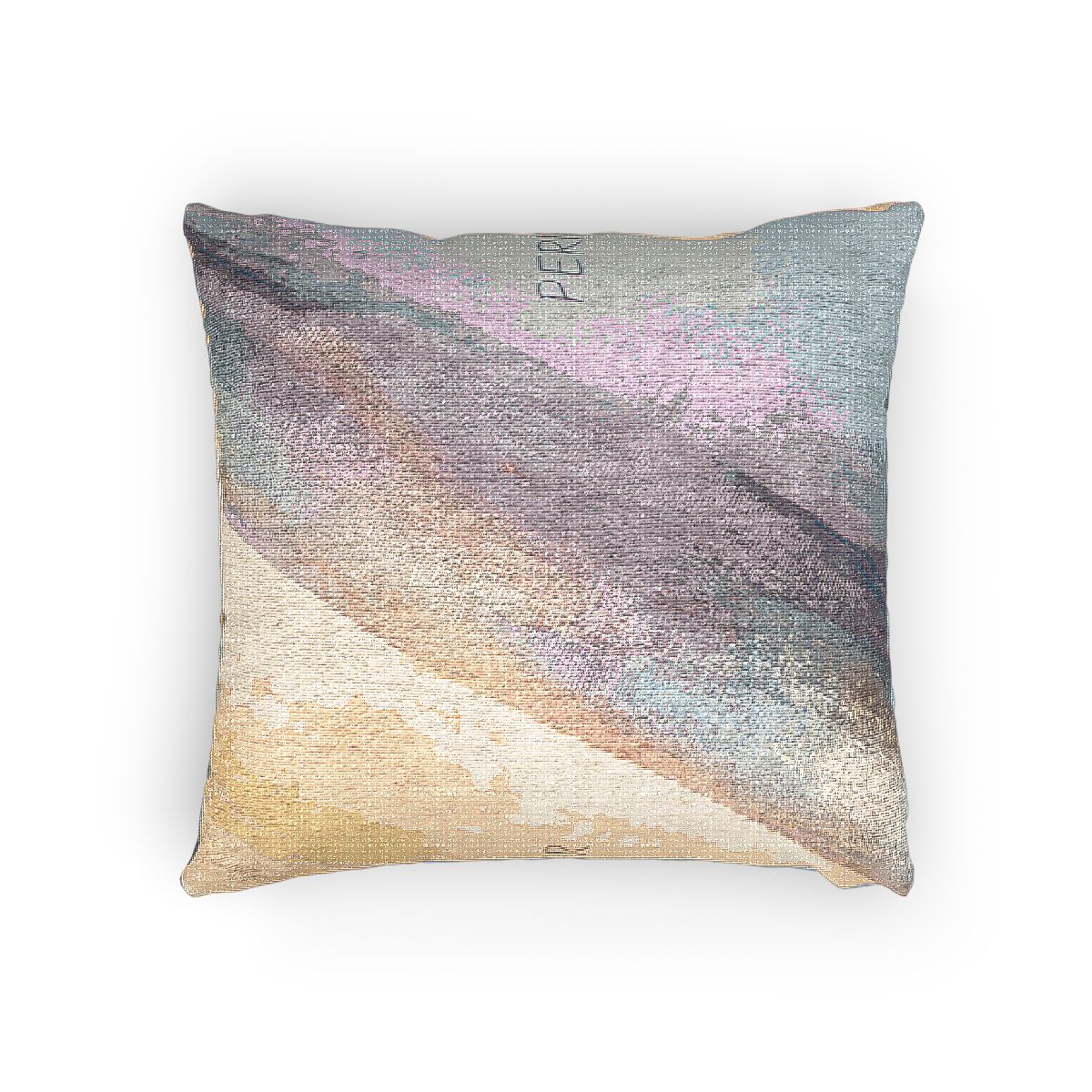 Woven Pillow - Amber Periwinkle Elegance | Echovira Gallery
