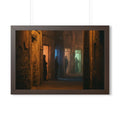 Framed Horizontal Poster - Shadowed Alleyway Mystery Art......