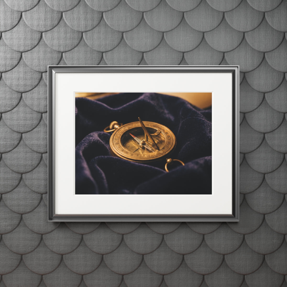 Landscape Brass Sundial Compass Fine Art Print