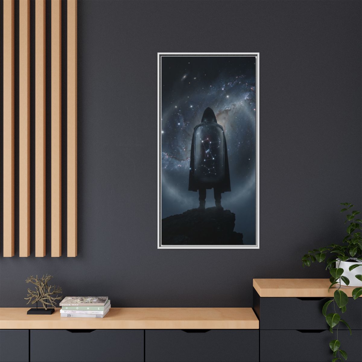 Framed Matte Canvas - Cosmic Sentinel — White / 1.25" (8×10...
