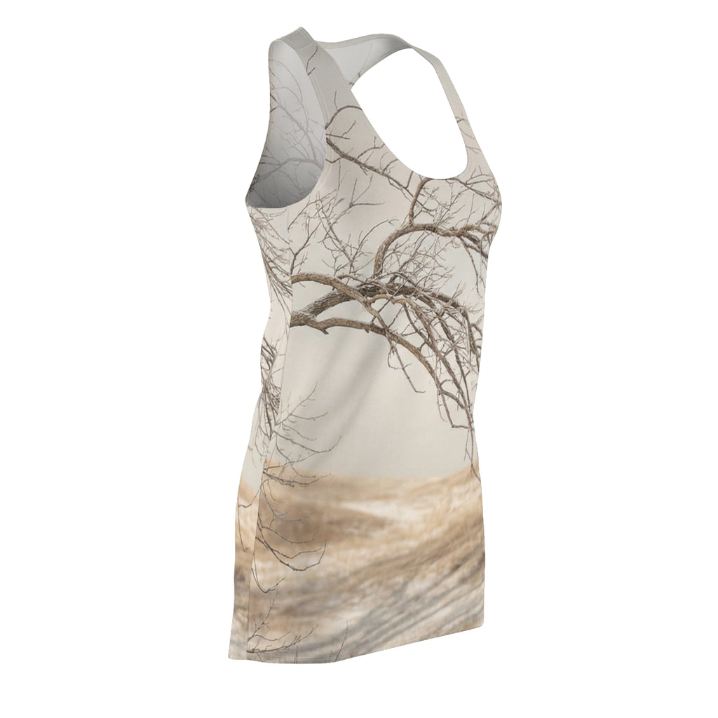 Women's Cut & Sew Racerback Dress - Winter Branch Solitude...