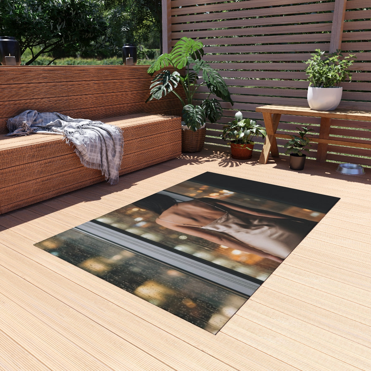 Outdoor Rug - Rooftop Balcony Night Rug | Echovira Gallery